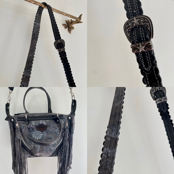 El Vaquero Italy Free People Leather Tassel Bag - Picture 2 of 4